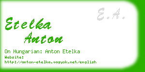 etelka anton business card